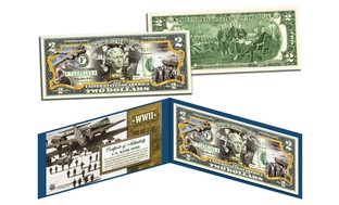 World War II Commemorative Colorized $2 Bills