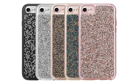 Diamond Platinum Hybrid Bumper Case for iPhone 7 or 7 Plus