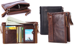 RFID-Blocking Leather Wallet