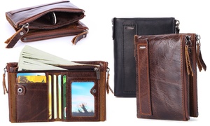 RFID-Blocking Leather Wallet