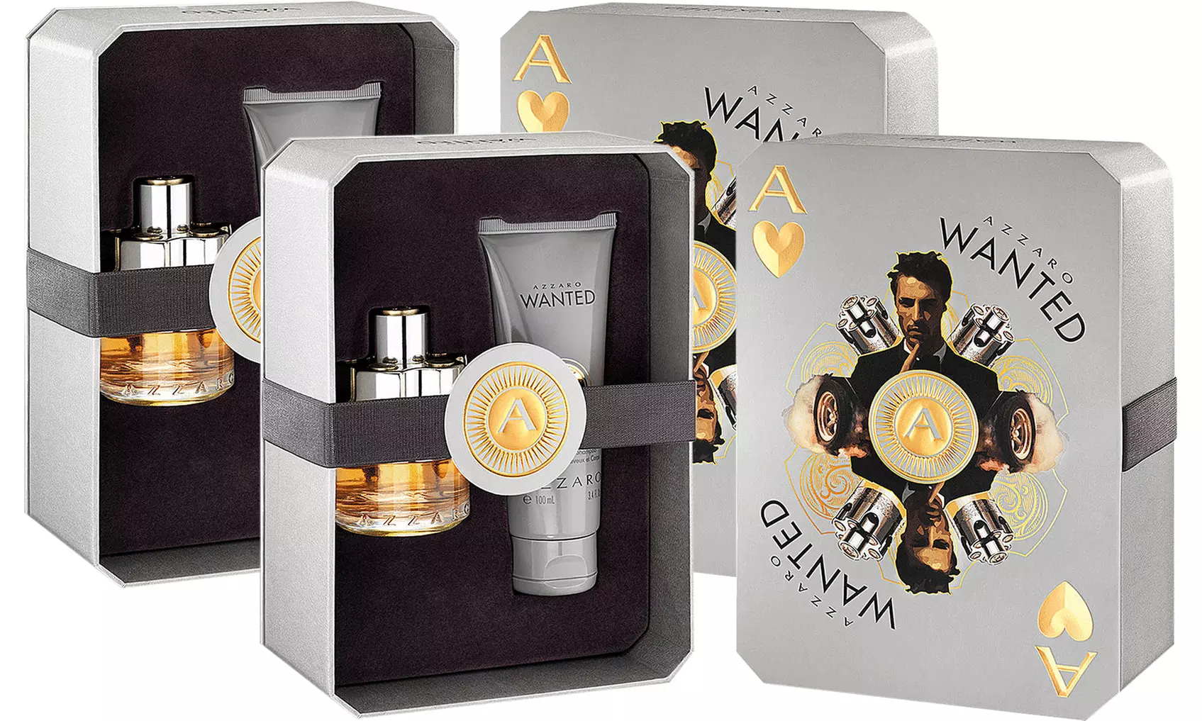 1 ou 2 coffrets eau de toilette Wanted d'Azzaro 50 ml et gel douche et shampoing 100 ml - Second Medium