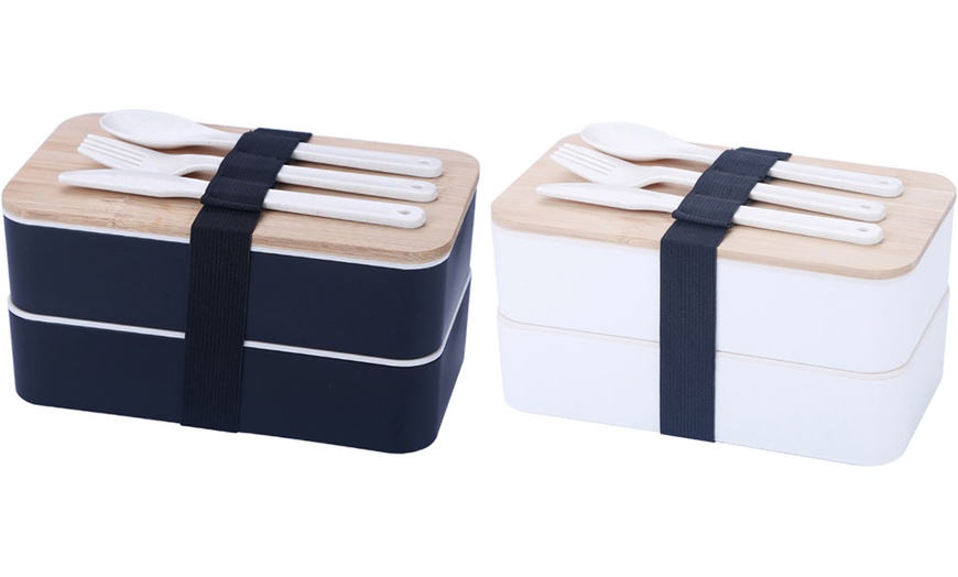 Image 1: One or Two Japanese Bento Lunch Boxes