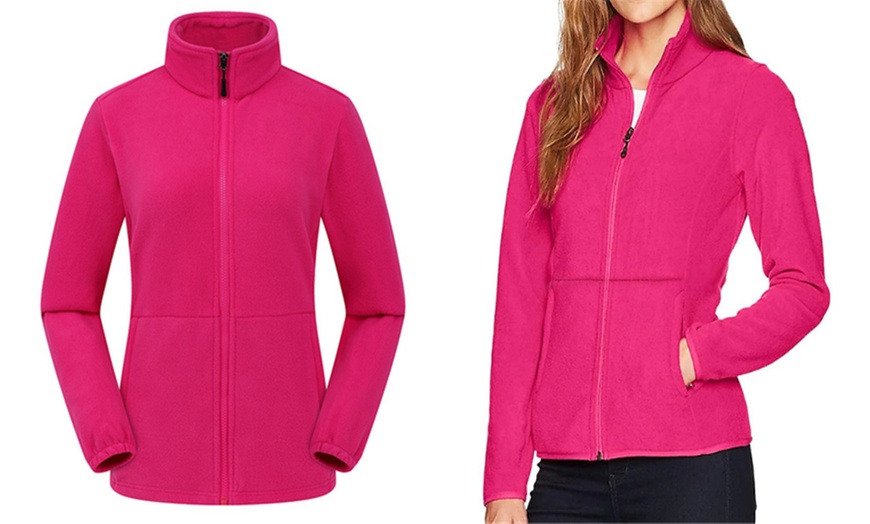 Image 3: Women's Zipped Polar Fleece Jacket