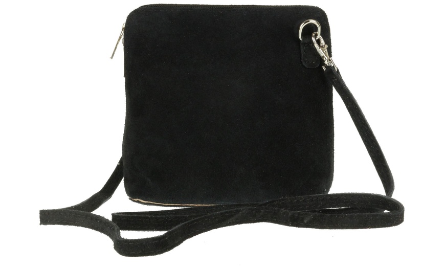 Image 5: Suede Leather Cross-Body Bag