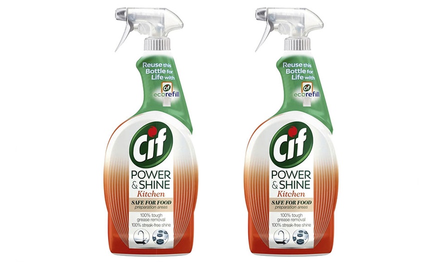 Image 2: 2 ou 4 sprays de cuisine Cif "Power & Shine"