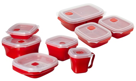 Set da 3 o 5 contenitori per microonde Casa Collection, utilizzabili anche in freezer a frigorifero