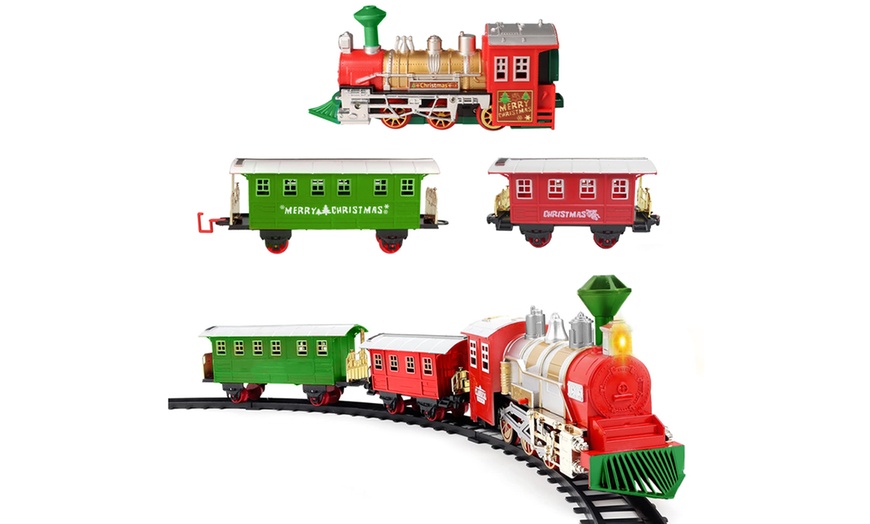 Image 2: Weihnachtszug-Set mit 13 Teilen