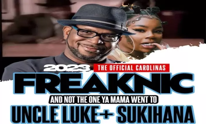 The Official Carolinas FREAKNIC 2023 HOSTED BY UNCLE LUKE Feat. Sukihana and More on August 12 at 2 p.m. - Primary Image