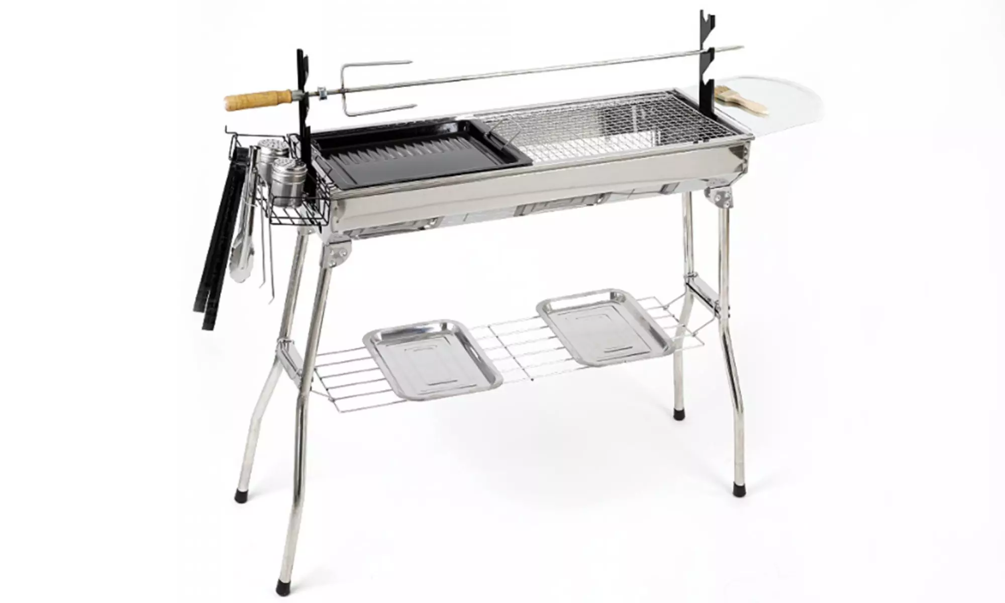 Roestvrij stalen barbecuegrill van het merk Herzberg