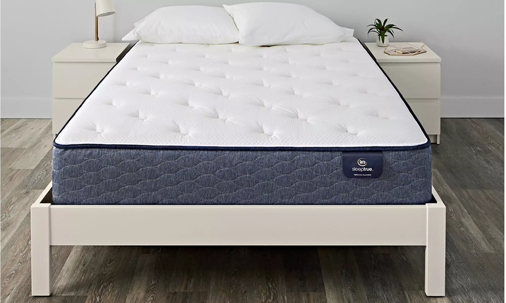 Serta SleepTrue 11.5" Alverson II Plush Innerspring Mattress and Box Spring. Free White Glove Delivery. - Primary Image