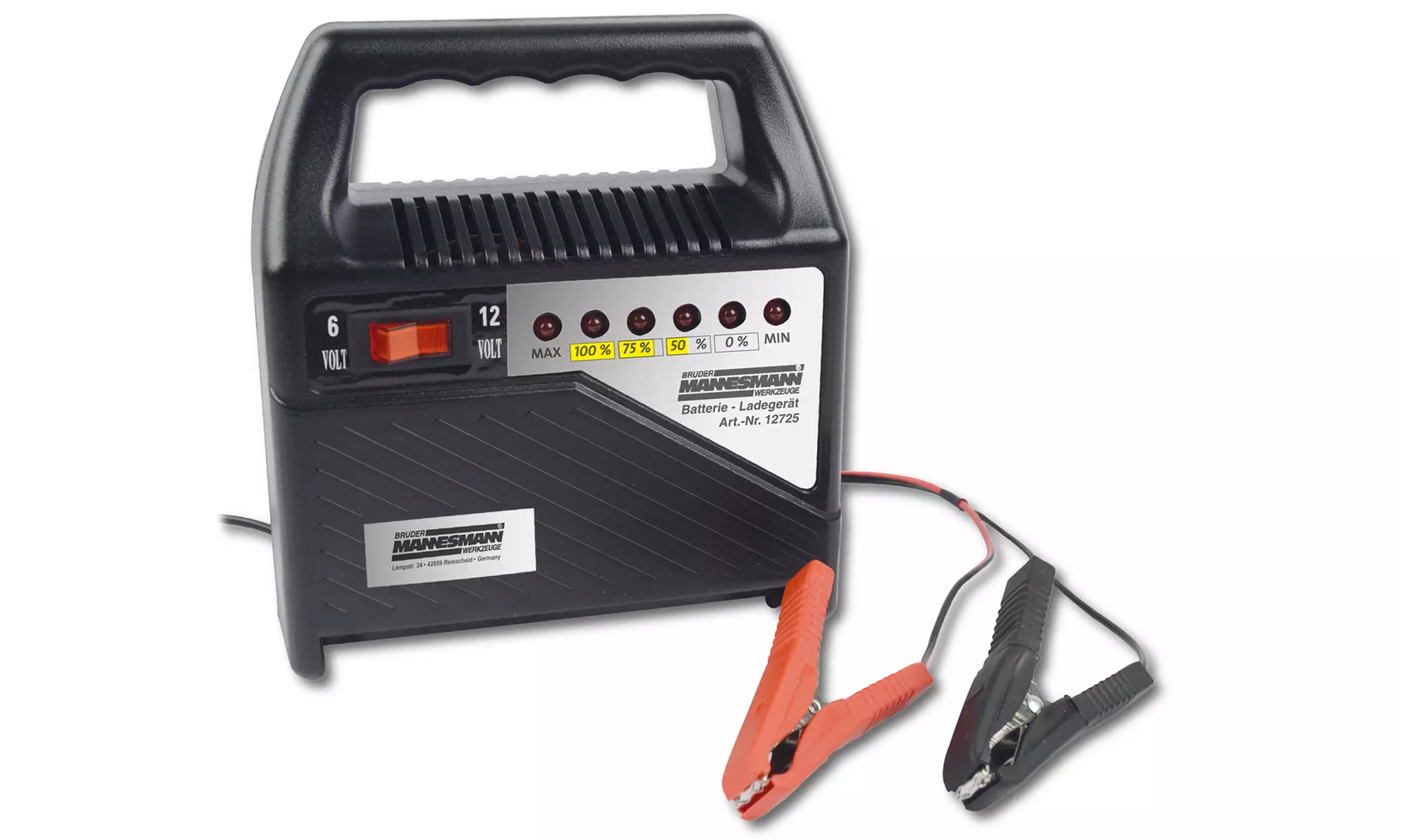 Brüder Mannesmann Batterie-Ladegerät fürs Auto oder Motorrad 6-12 V - Primary Image