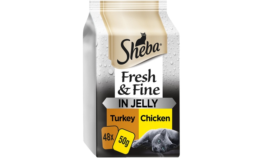 Image 2: 48 or 96 Sheba Fresh Fine Cat Food Pouches