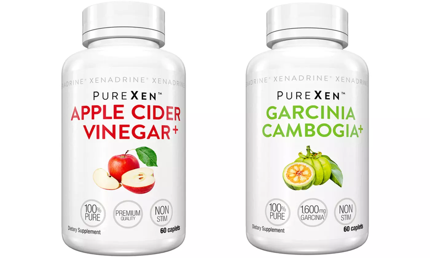 PureXen Apple Cider Vinegar (60-Ct.) and Garcinia Cambogia (60-Ct.) Dietary Supplement Set - Primary Image