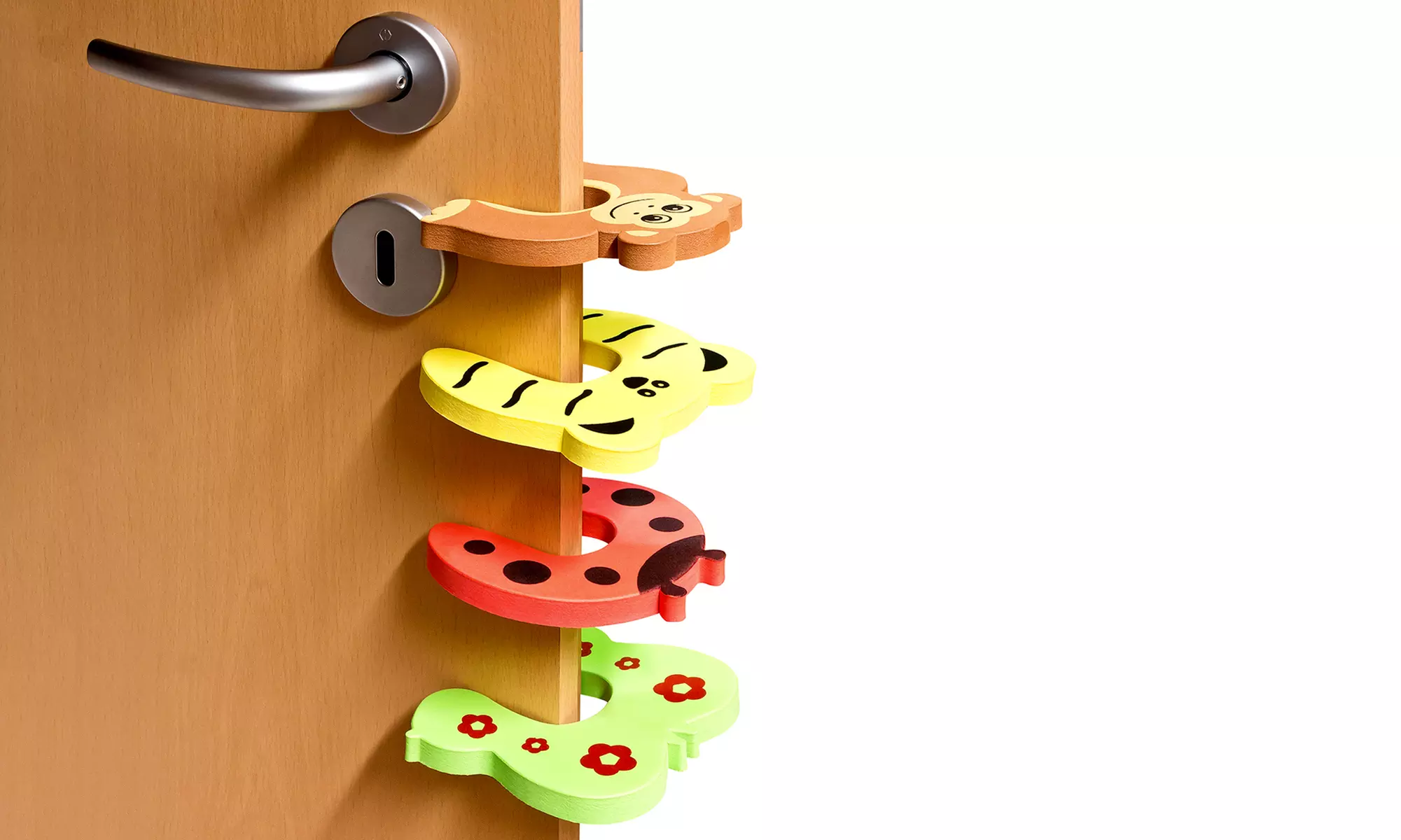 7er-Set Türstopper und Fingerklemmschutz mit Tiere - Primary Image