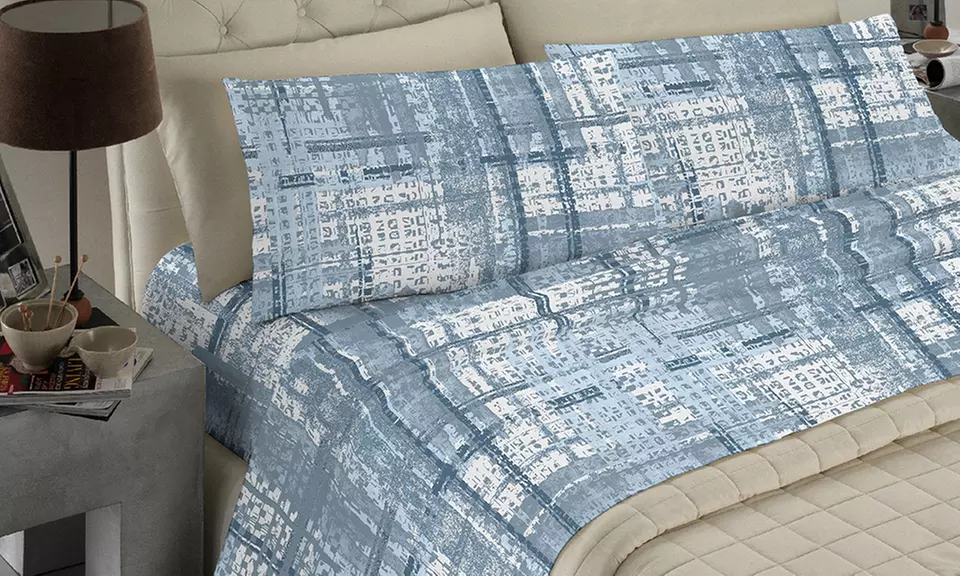 Completo Lenzuola No Stiro, Microfibra effetto Seta, Made in Italy