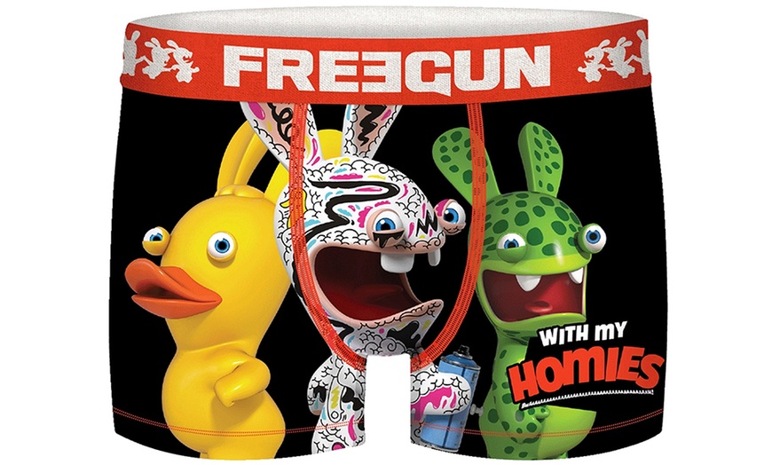 Image 9: Boxers pour homme Freegun avec motifs "Lapins Crétins"