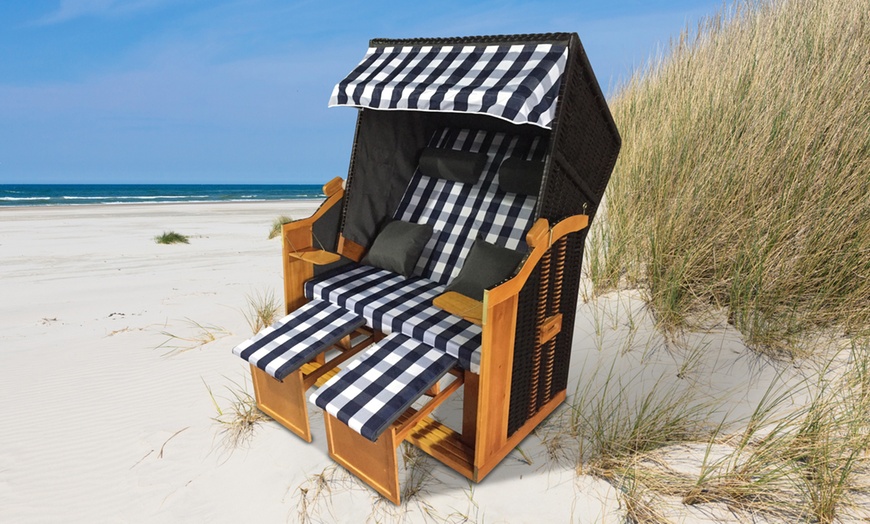 Image 1: Polyrattan Strandkorb Ostsee