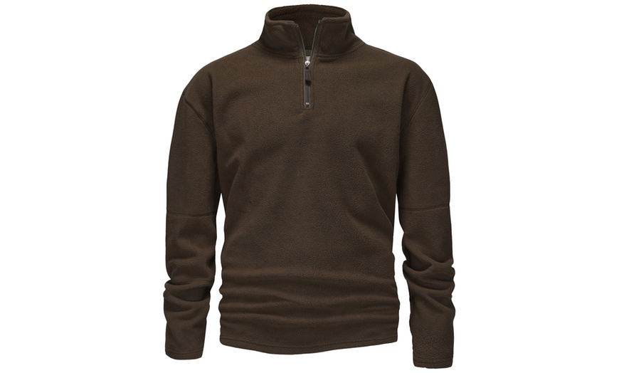 Image 9: Blu Apparel Men's 1/4 Zip Fleece Jumper