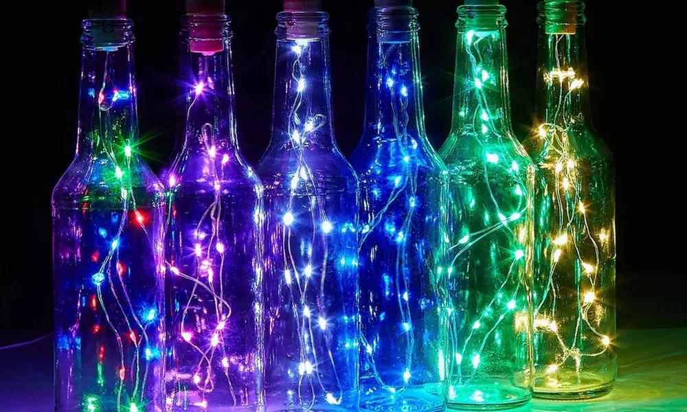 6x oder 12x Micro-Draht-Lichterketten in der Farbe nach Wahl - Primary Image