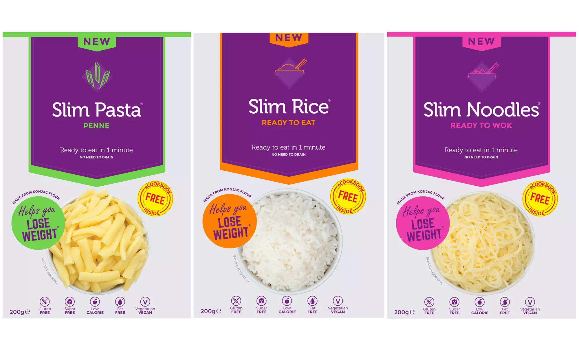 25-er Pack Slim-Nudeln, Pasta oder Reis - Primary Image