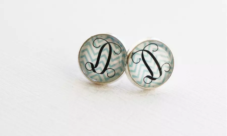 Spring Fever Monogram Bangle Bracelet or Earrings from VioletFox (Up to 80% Off)  - Second Medium