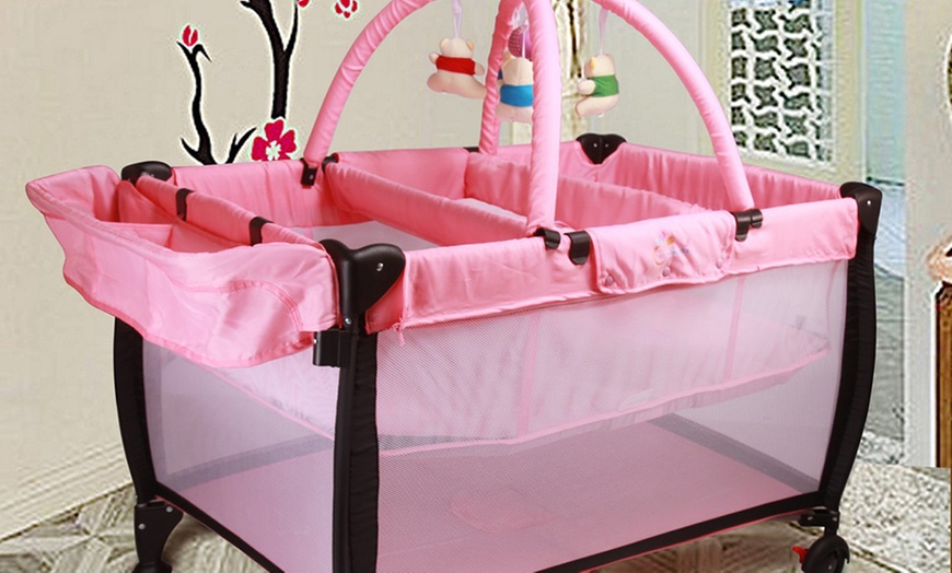 Image 1: 7-in-1 Portable Cot Set