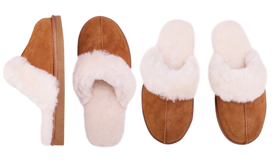 Image 16: Women's Sheepskin-Lined Slippers