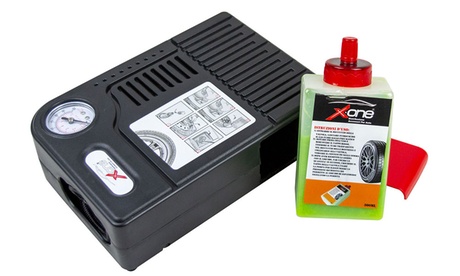 X-One No Problem: Kit ripara gomme di emergenza pompa e liquido riparatore