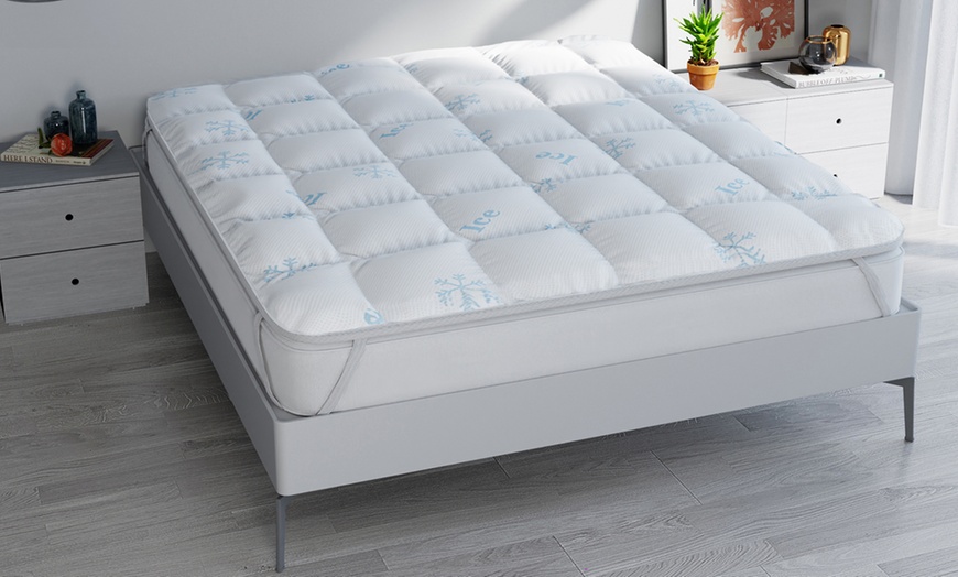 Image 1: Surmatelas réversible "Ice" avec élastiques