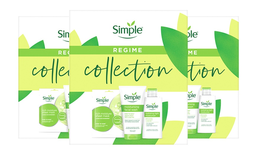 Image 4: Simple Regime Collection Sheet Mask, Facewash and Moisturiser Set 