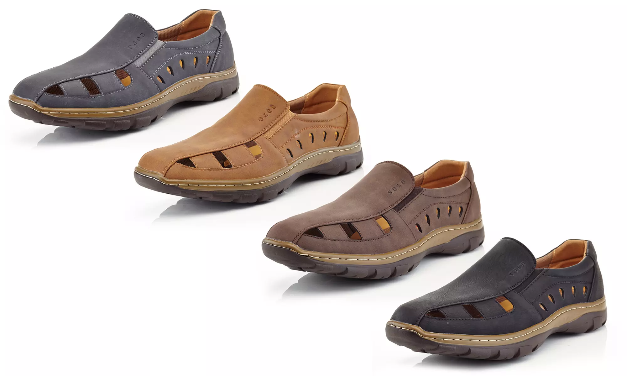 Men's Casual Slip-on Nu-Buck Comfort Loafers - Primary Image
