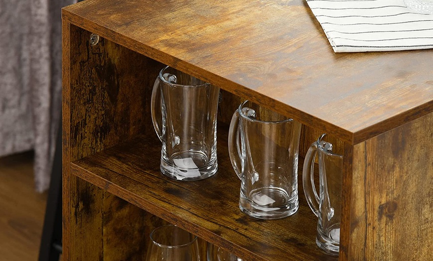 Image 6: HomCom Three-Piece Bar-Stool Table Set