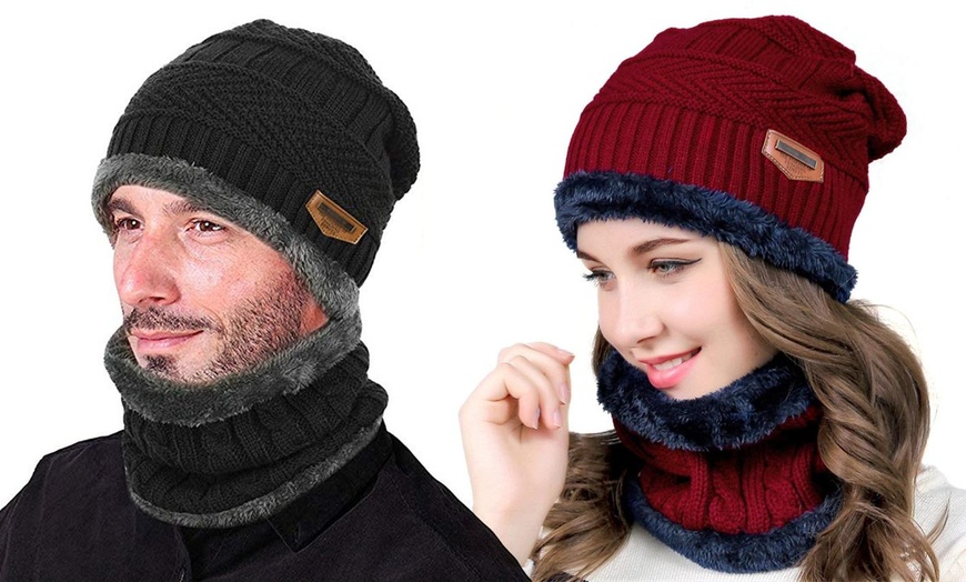 Image 1: Hat and Neck Warmer Set