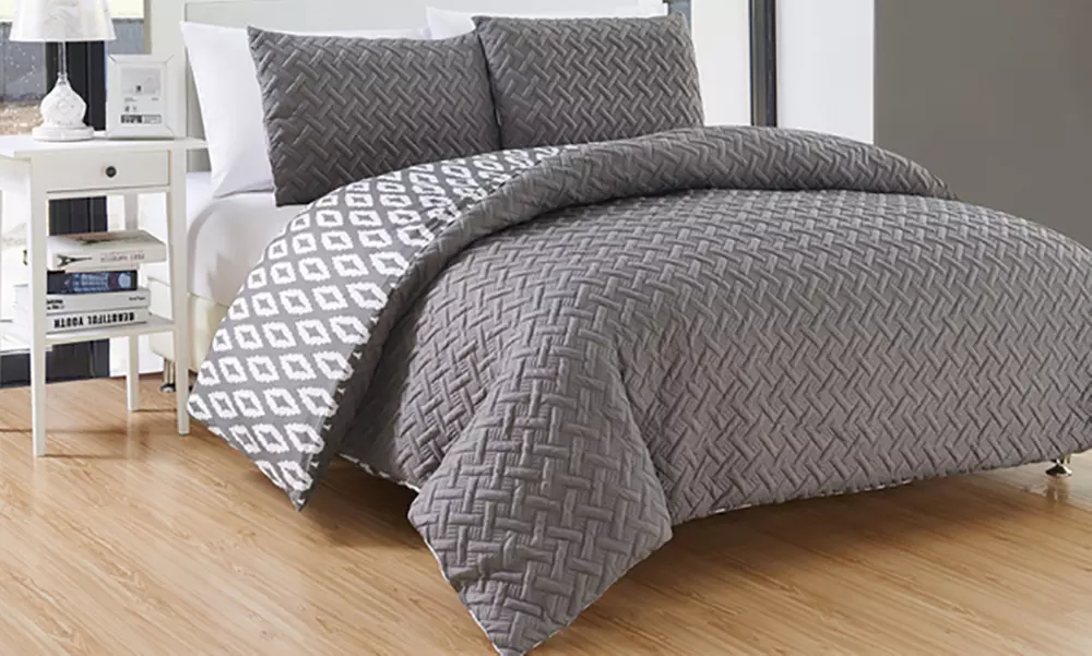 Alena Contemporary Embossed Reversible Comforter Set (3- or 2-Piece) - Primary Image
