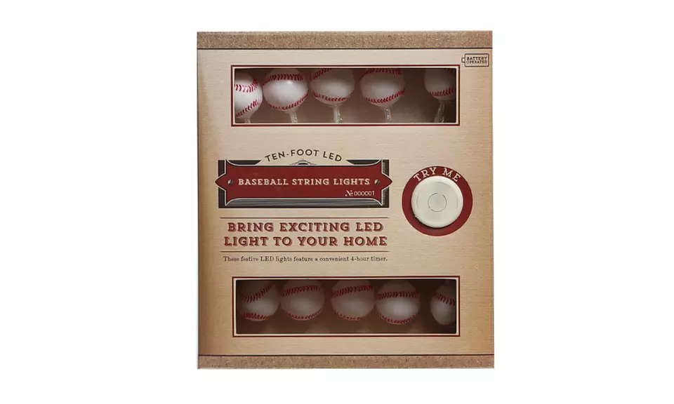 Baseball 10' or 20' LED String Lights - Second Medium