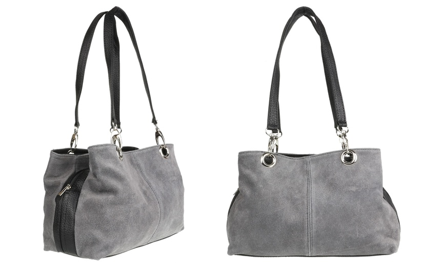 Image 31: Nubuck Suede Handbag