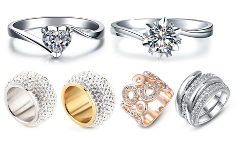 Anelli Be-Jewels realizzati con cristalli Swarovski®, disponibili in vari modelli e 3 misure