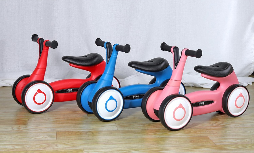 Image 2: Soka Four-Wheel Kids' Balance Bike