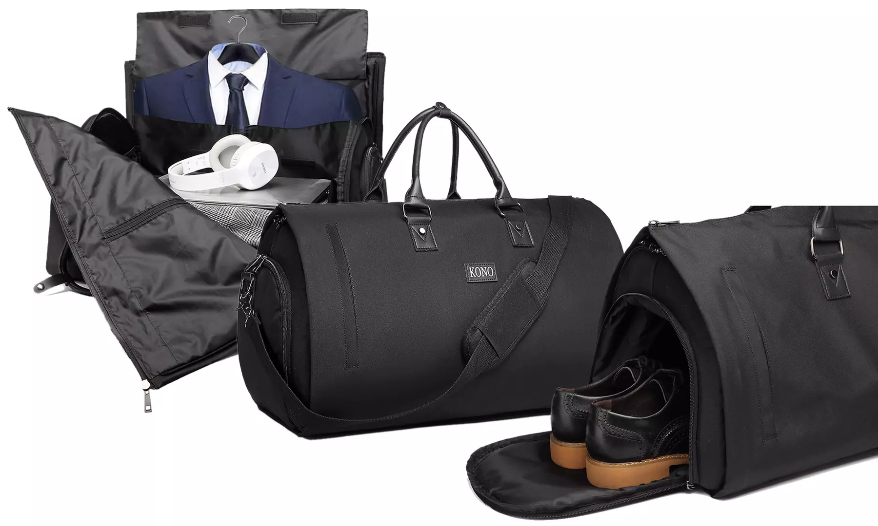 Sac de voyage transformable en housse pour costume, adaptable sur valise - Primary Image