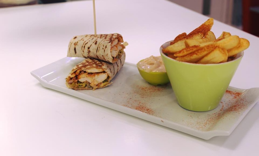 Image 7: Burger or Wrap Meal at Rios Gourmet Grill Prestwich