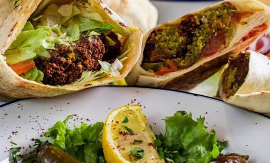 Image 4: Falafel with Side and Soft Drink