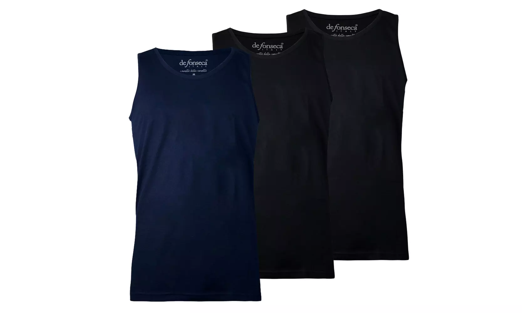 Set da 3 o 6 canotte da uomo De Fonseca o Nottingham