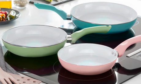 Set di 3 padelle antiaderenti con rivestimento in ceramica InnovaGoods