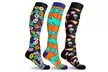 DCF Pop Print Knee-High Compression Sock Collection (3- or 6-Pack) - Second Medium