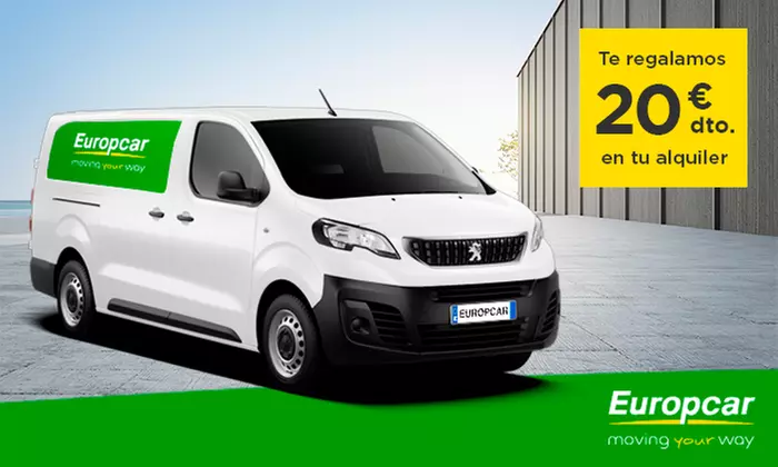 ​Paga 0 € y consigue 20 € de descuento para un alquiler de furgoneta Peugeot Expert 5M3 con Europcar - Primary Image