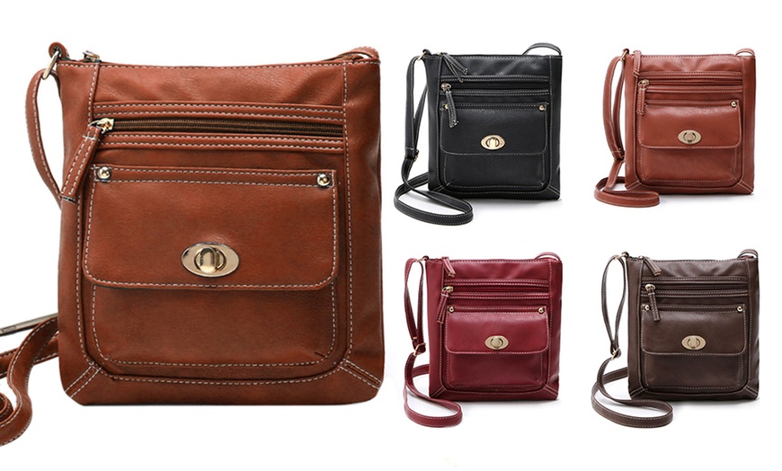 Image 1: One or Two Multifunctional Crossbody Bags with Clasp