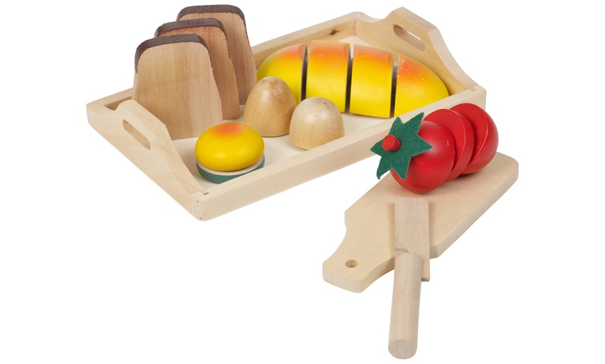 Image 4: Set of Pretend Play Wooden Food Playsets