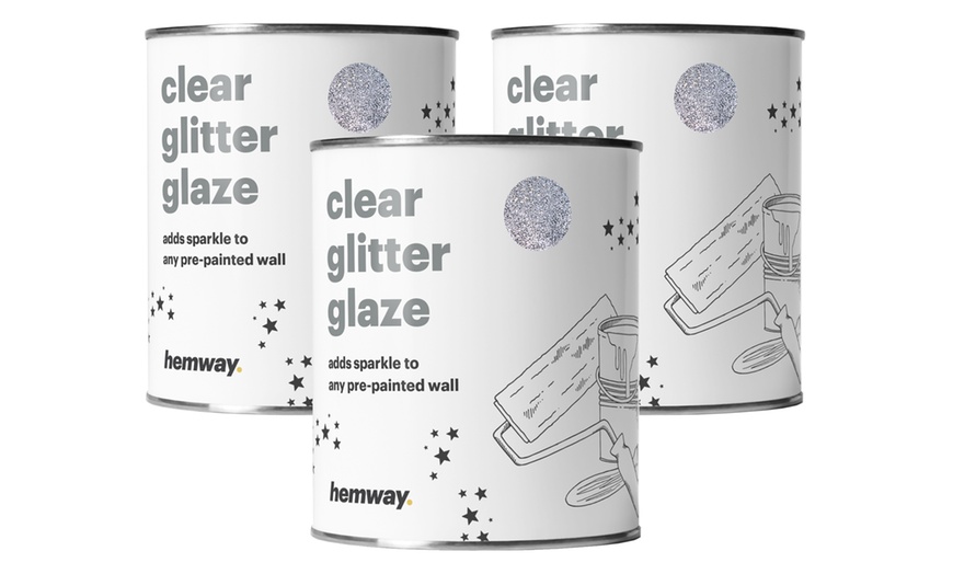 Image 9: Hemway Clear Glitter Paint Glaze