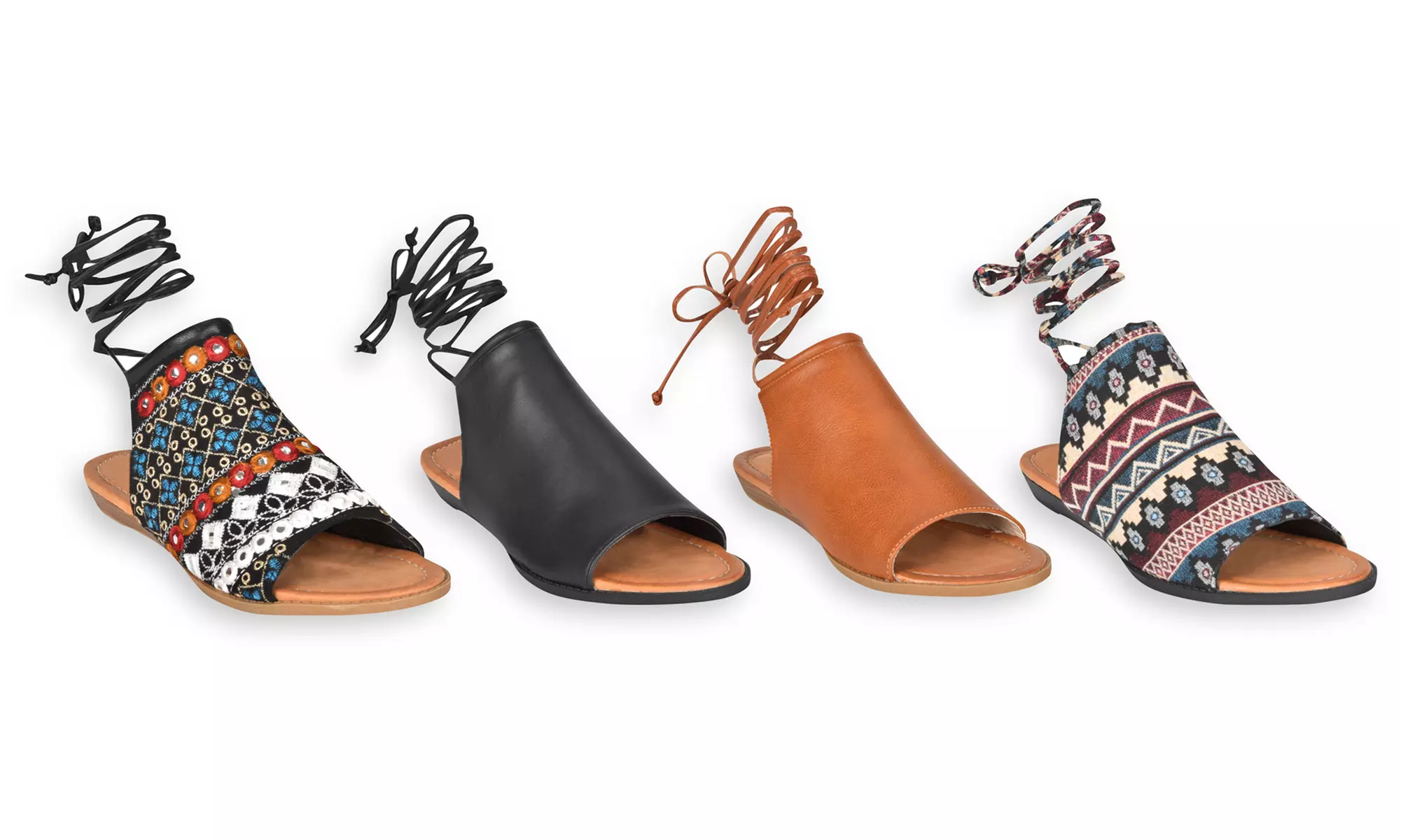 Sociology Asia Women's Ankle-Wrap Slide Sandals | Groupon Exclusive (Size 7) - Primary Image