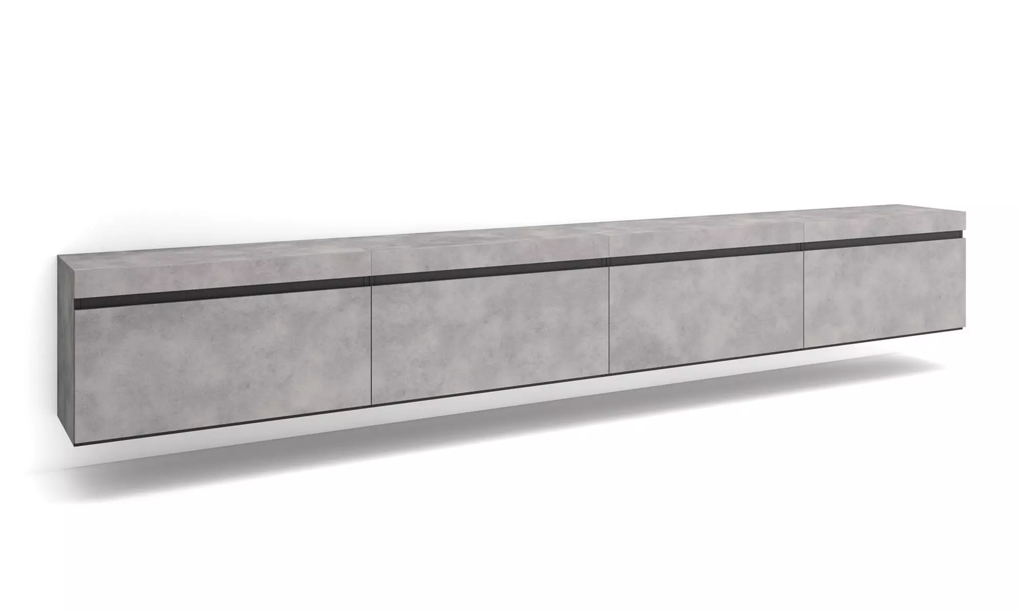 Hängender TV-Schrank 320 cm od. TV-Schrank 288 cm + elektrischer Kamin